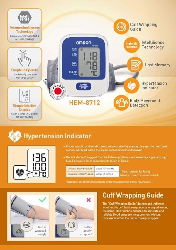 8712 3 Omron 8712 Automatic Blood Pressure Monitor