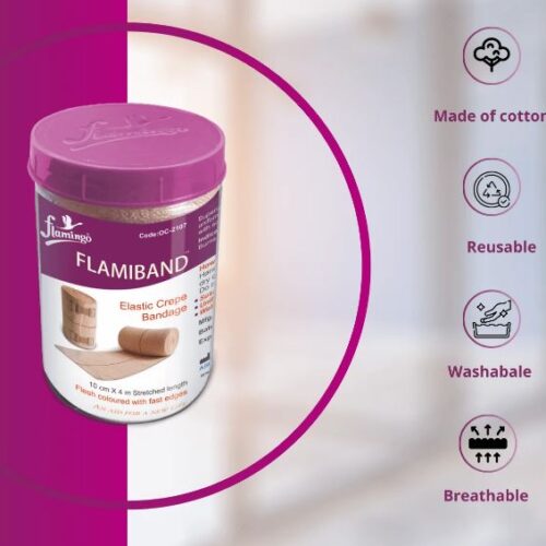 FLAMIBAND-P3 Flamiband (Elastic Crepe Bandage) 4Mtr Streched Length