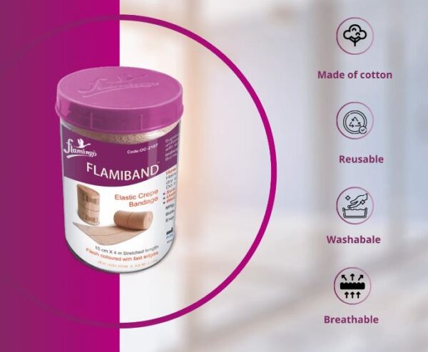 Flamiband (Elastic Crepe Bandage) 4Mtr Streched Length
