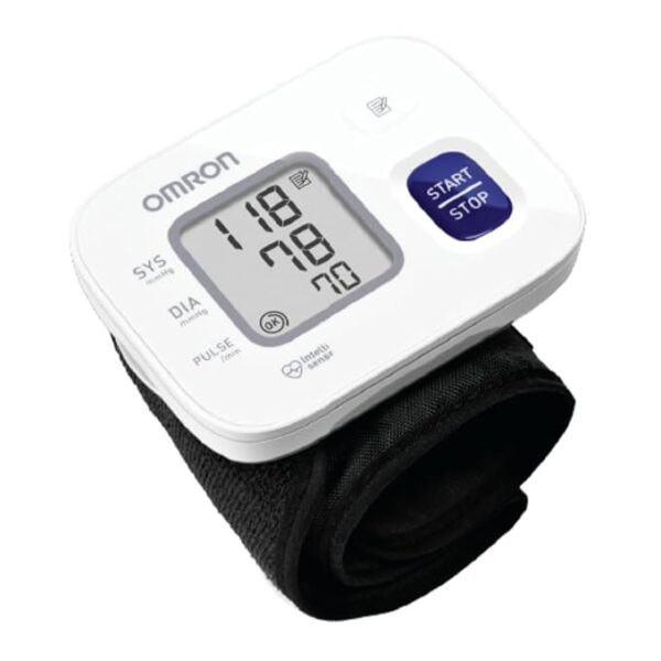 HEM 6161 1 Omron HEM 6161 Fully Automatic Wrist Blood Pressure Monitor with Intellisense Technology, Cuff Wrapping Guide and Irregular Heartbeat Detection for Most Accurate Measurement (White)
