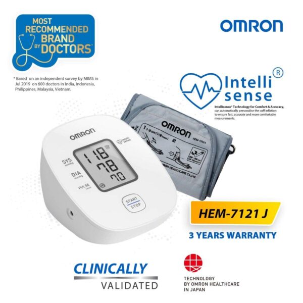 omron 7121j 2 Omron HEM 7121J Fully Automatic Digital Blood Pressure Monitor