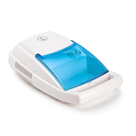 Alpha 1 LIFE LINE ALPHA Compressor Nebulizer with Complete Mask Kit for Kids and Adults | Nebuliser with Storage Compartment | Low-noise Nebulizing Machine with 2 Masks & 5 Filters