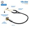 L2 Gold 5 Life Line Stethoscope L2-Gold Pl.