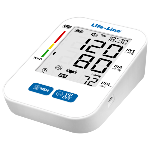 LL 2Digi 1 Life-Line L-2 Digital Fully Automatic Blood Pressure Monitor with MDI Technology (Large Display, Backlight & C-Type Port)