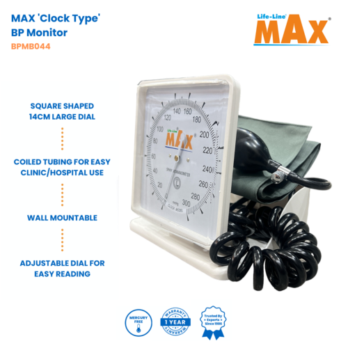 Max Clock 1 Life-Line Max Blood Pressure Monitor Clock Type (Aneroid) BPMB044