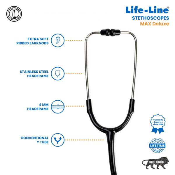 Max-Deluxe 4 Life-Line Stethoscope Max Deluxe STH020