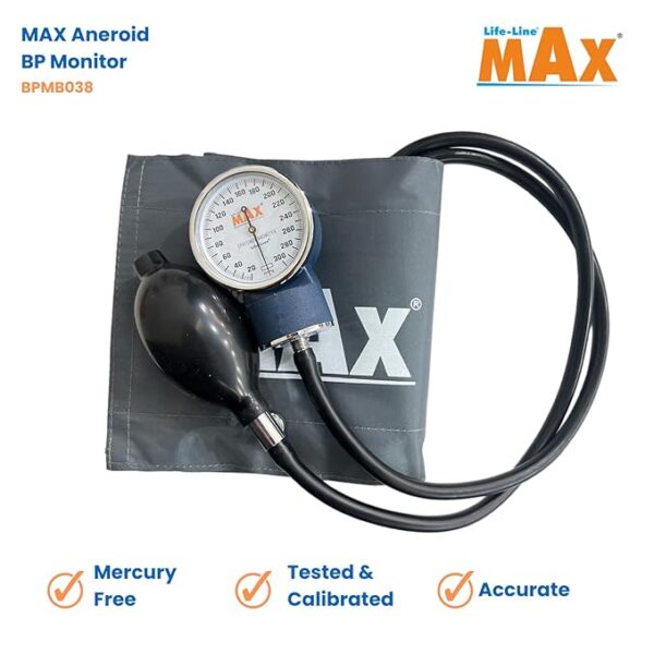 Max Dial 3 Life-Line MAX Aneroid Dial Sphygmomanometer for Monitoring Blood Pressure