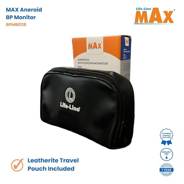 Max Dial 4 Life-Line MAX Aneroid Dial Sphygmomanometer for Monitoring Blood Pressure