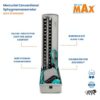 Max STD 3 LIFE LINE MAX STANDARD Portable Mercurial Blood Pressure Monitor Accurate Measurements | Superior Build Quality BPMB043