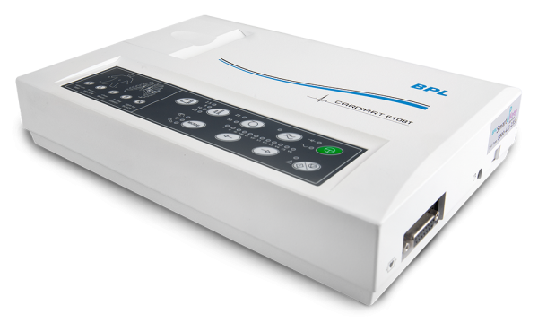 CARDIART-6108-T-right-side-view-1 BPL Single-channel ECG Machine Cardiart 6108T with Three Year Warranty