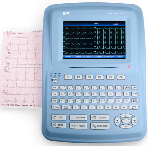 CARDIART-9108-D-front 1 BPL 12-channel ECG Machine Cardiart 9108D 3 Year warranty