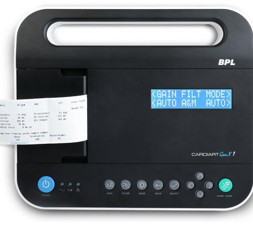 CARDIART-GenX-1-top-view BPL Cardiart Single-channel ECG Machine GenX1