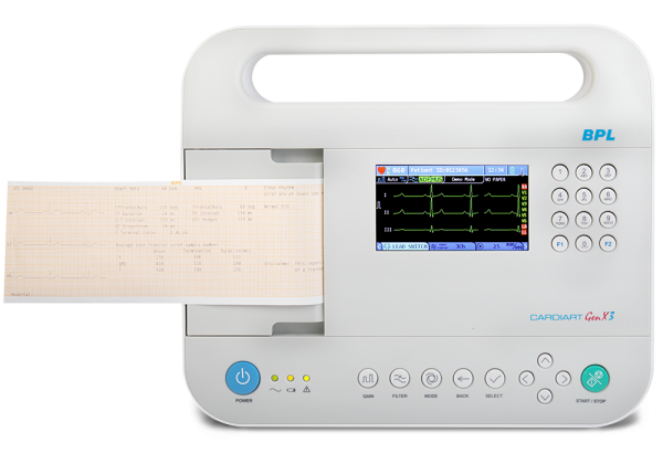 Genx3-top-view- BPL Cardiart 3-channel ECG Machine GenX3