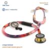 2 LIFE LINE 'GALAXY PRO II' Stethoscope (Rainbow Finish) | Dual Side Diaphragm Chest Piece for Adult and Pediatric | Suitable for Doctors and Students