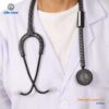 LIFE LINE 'MIDNIGHT CARBON II' Stethoscope (Black Titanium Finish) | Dual Side Diaphragm Chest Piece for Adult and Pediatric | Suitable for Doctors and Students