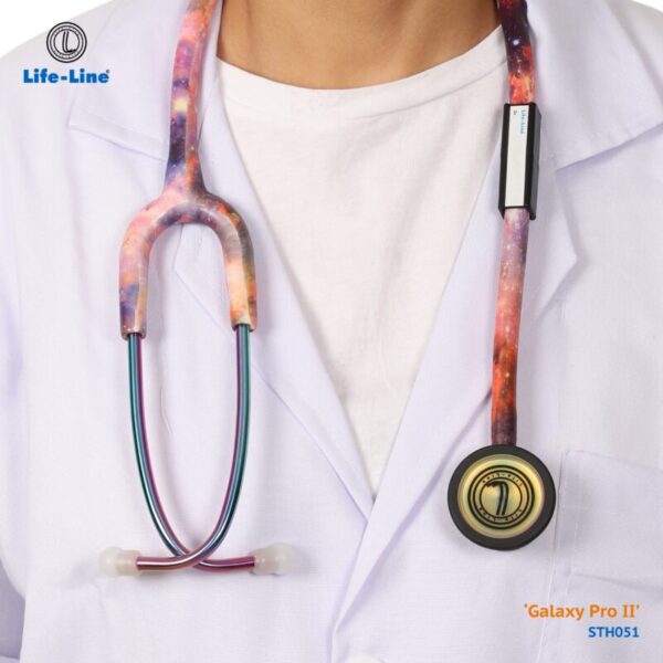 Add a heading - 22 LIFE LINE 'GALAXY PRO II' Stethoscope (Rainbow Finish) | Dual Side Diaphragm Chest Piece for Adult and Pediatric | Suitable for Doctors and Students