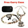 LIFE LINE 'RANGER II SS' Stethoscope (Green Camo and Stainless Steel) | Dual Side Diaphragm Chest Piece for Adult and Pediatric | Suitable for Doctors and Students