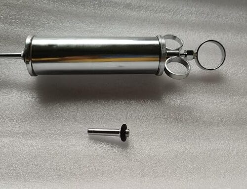 SS Syringe 3 Mathra / Thaila / ANUVASAN Vasti Yanthram / Glycerine Syringe - Stainless Steel - 100 ML For Panchkarma