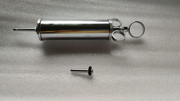 SS Syringe 3 Mathra / Thaila / ANUVASAN Vasti Yanthram / Glycerine Syringe - Stainless Steel - 100 ML For Panchkarma