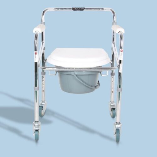 MHL-3003 Hero Eco Med Mediva Commode Chair with Arm Support and wheels MHL 3003
