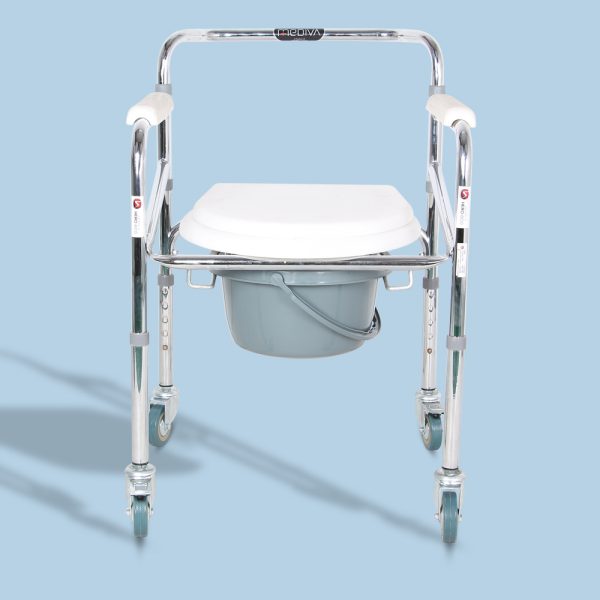 MHL-3003 Hero Eco Med Mediva Commode Chair with Arm Support and wheels MHL 3003