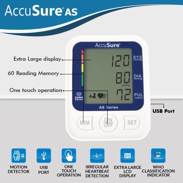 Accusure AS-2 AccuSure AS Series Automatic and Advance Feature Blood Pressure Monitor