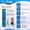Accusure Simple with 25 strip-2 AccuSure Simple Glucometer Kit |with 25 Strips,10 Lancet,1 Lancing device for Accurate Blood Glucose Sugar Testing Machine