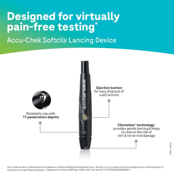 Accu-Chek Instant S Blood Glucose Glucometer Kit with Vial of 10 Strips, 10 Lancets and a Lancing device