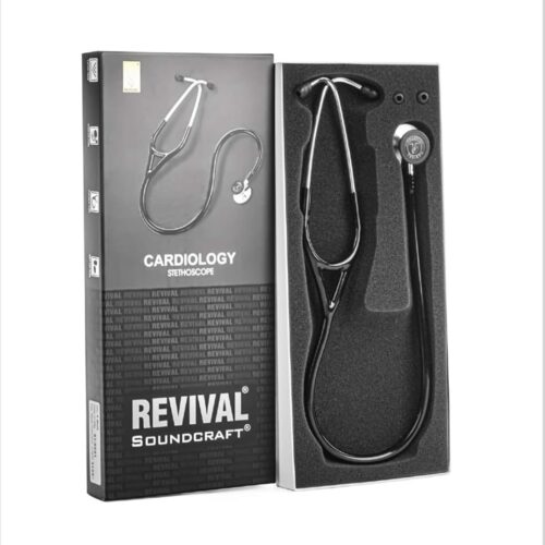 Soundcraft Black Revival Cardiology Soundcraft fully SS type heavy chest piece Stethoscope