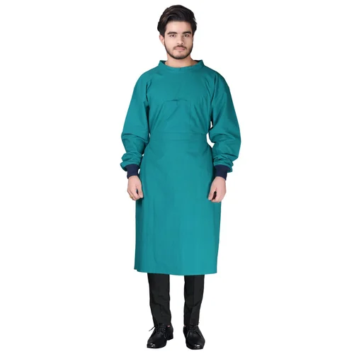 surgical-gown-500x500 Cotton Surgeon Gown Reusable and Washable, Green Colour, for Men and Women