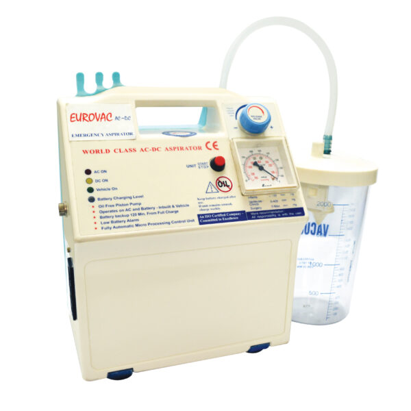 Eurovac-AC-DC Anand Oil Free Diaphragm pump with Electronic cut off sensor and internal rechargeable battery (Model- EUROVAC AC / DC)
