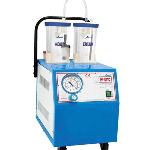 Hi-Vac SS, MS Anand High Vacuum Suction Unit (50 ltrs/min) with cooling mechanism - Rotary Pump with 2 x 2 ltr PC Jars (Model- HI-VAC MS)