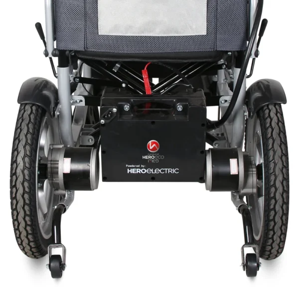 POWERWHEELCHAIR-Pic11 Hero MHL 1007 (LFP) Electric Wheelchair with Metal rim rear wheels - Lithium battery