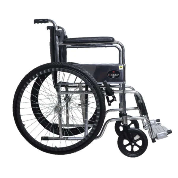 1 MHL 1009 Pro - Manual Wheelchair With Metallic Footrest
