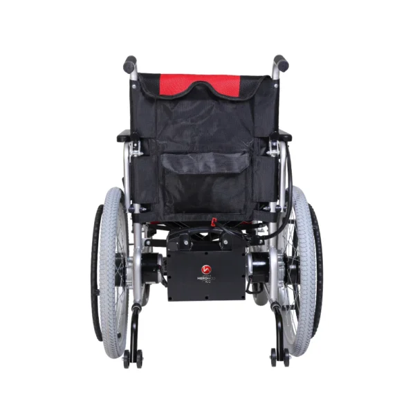 MHL1007-S-5copy Hero MHL 1007-S (LFP) Foldable Electric Wheelchair with Spoke Wheels and wide tyres (Lithium Battery)
