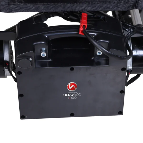 MHL1007-S-9copy Hero MHL 1007-S (LFP) Foldable Electric Wheelchair with Spoke Wheels and wide tyres (Lithium Battery)