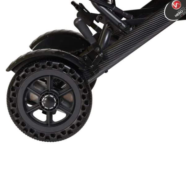MHL1007-X-5withHEM Hero MHL 1007 X - Lightweight Foldable Electric Wheelchair (18 Kgs only)