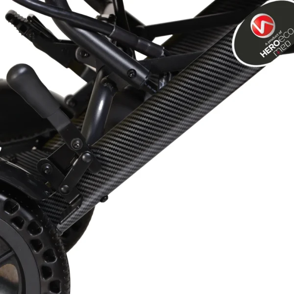 MHL1007-X-6withHEM Hero MHL 1007 X - Lightweight Foldable Electric Wheelchair (18 Kgs only)