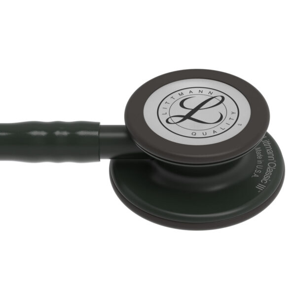 5803-2 3M Littmann Classic III Stethoscope Black Edition Chestpiece, Black Tube Model - 5803